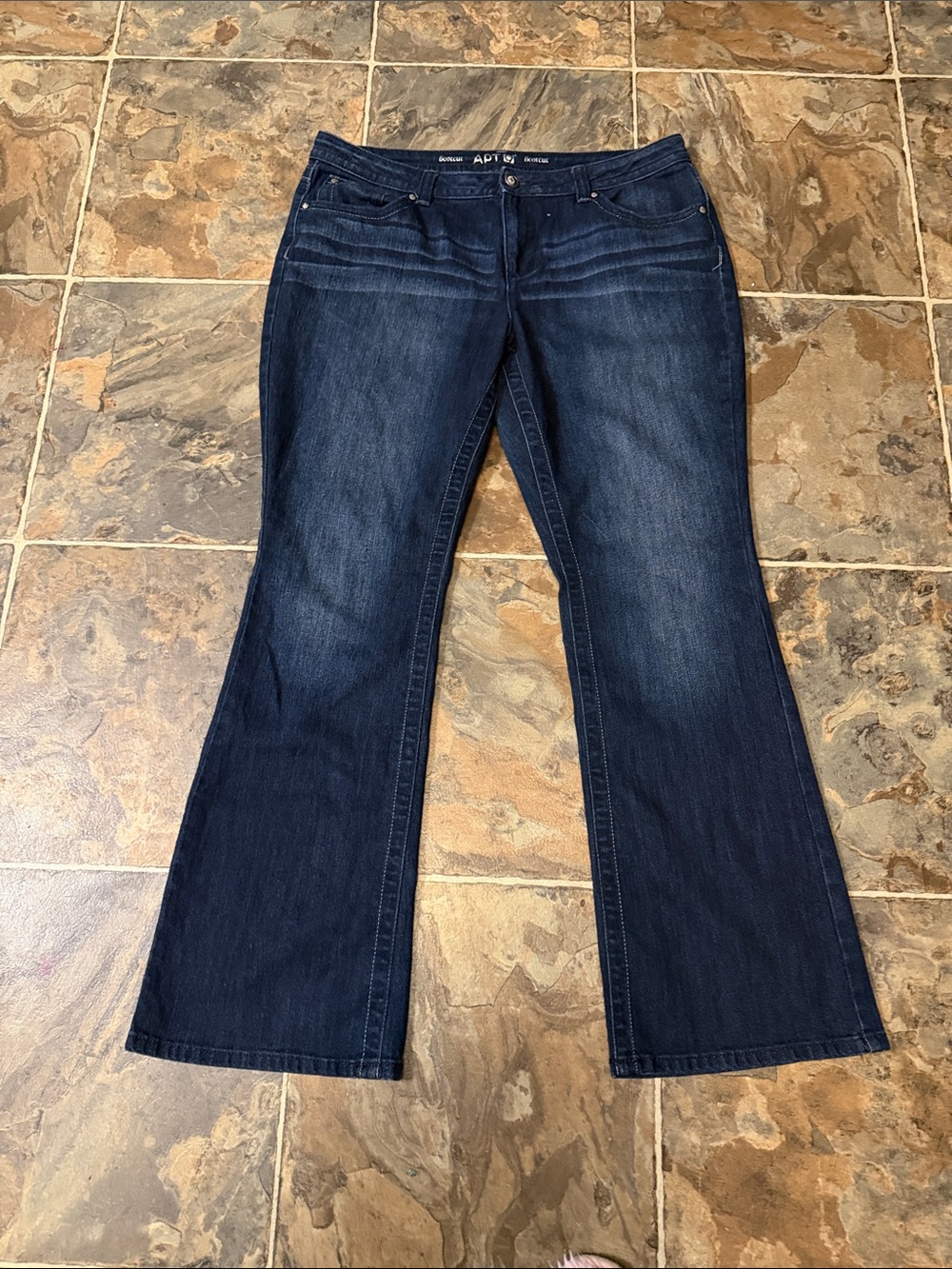 Apt. 9 Women's Dark Blue Flare Jeans